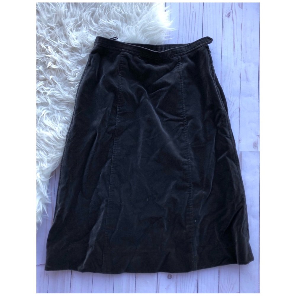 Saint Laurent velvet dark grey skirt